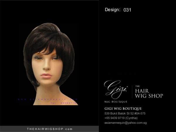 Short Layered Wig, Brown